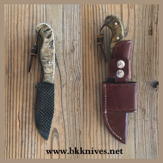 9-3/4" Rasp Drop Point Bowie