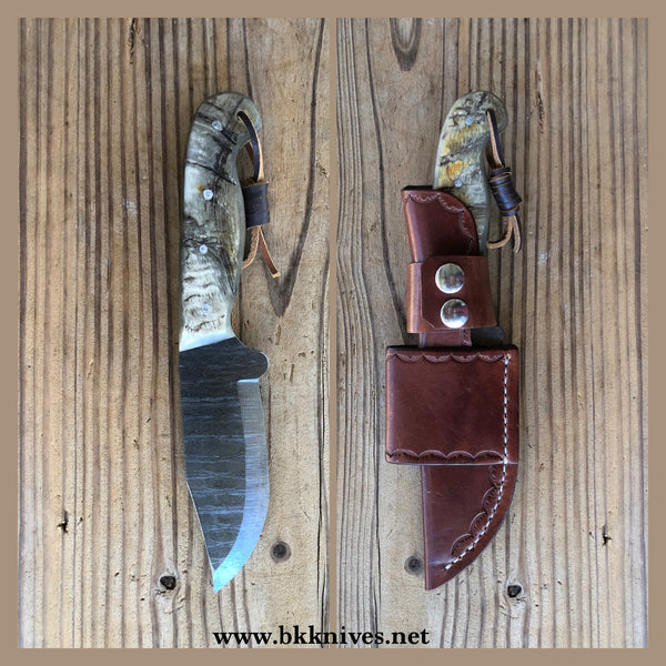 9-3/4” Clip Point Damascus Bowie